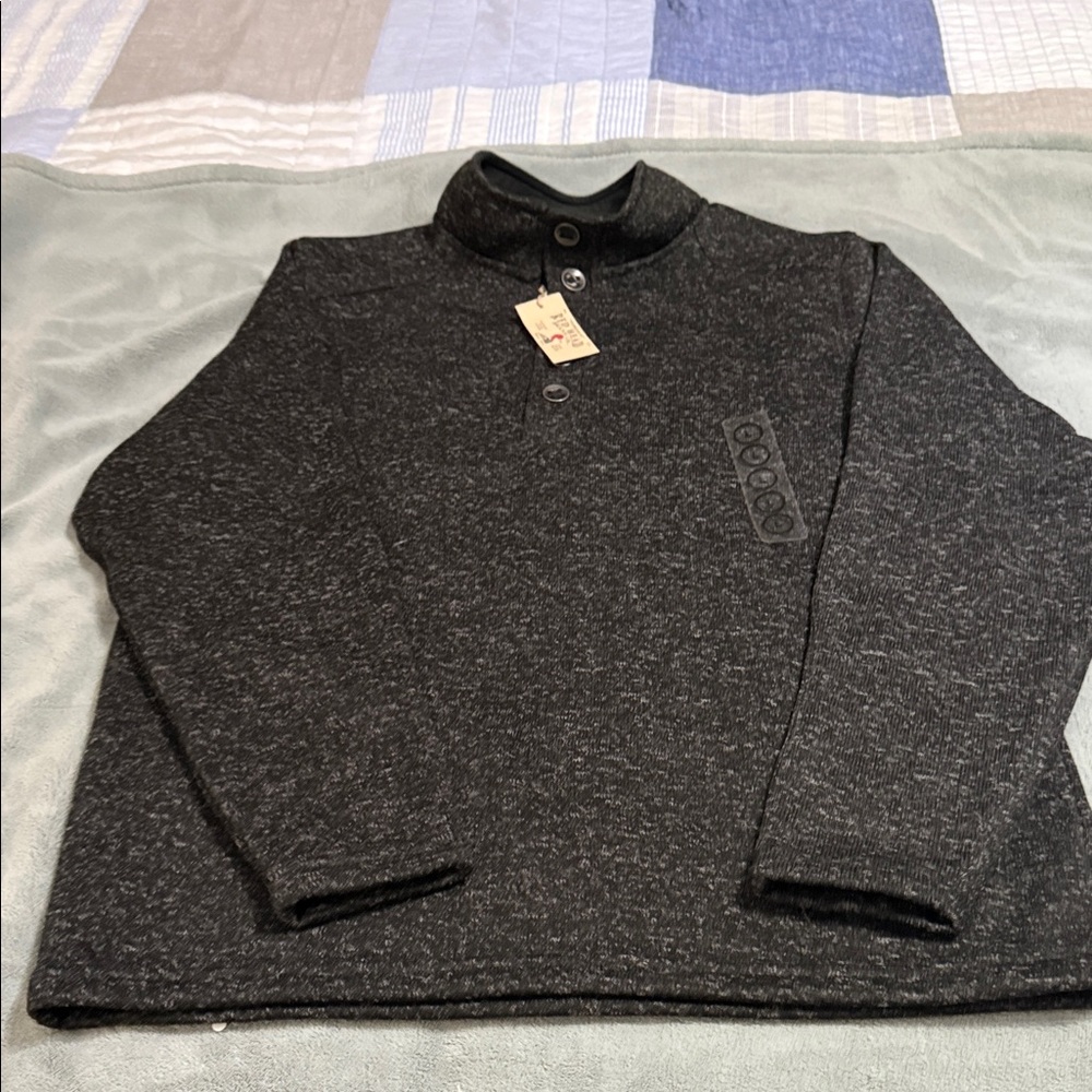 RedHead Men's Charcoal Zip-Up Sweater